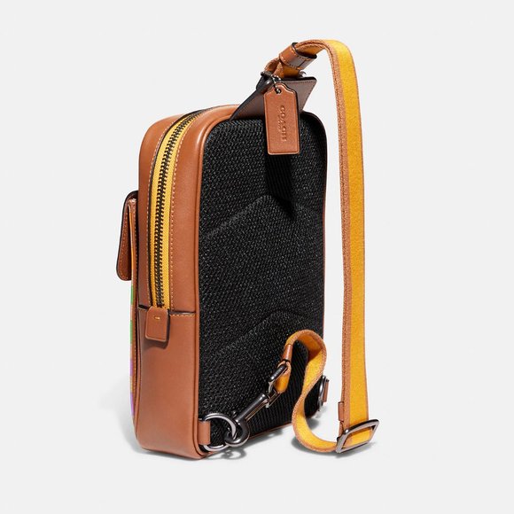 🌈❤️ Coach Track Pack In Rainbow Signature Canvas *Special Edition* - Picture 4 of 13